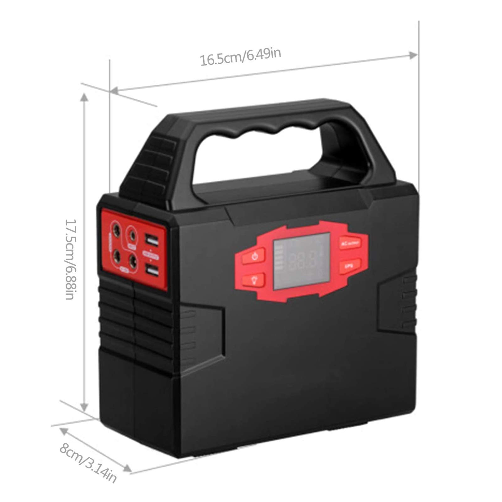Przenośna stacja zasilająca 100 W, 40800 mAh, zewnętrzny generator solarny z portem AC/DC/USB, latarka LED, zasilanie awaryjne, na kemping na zewnątrz, 220 V