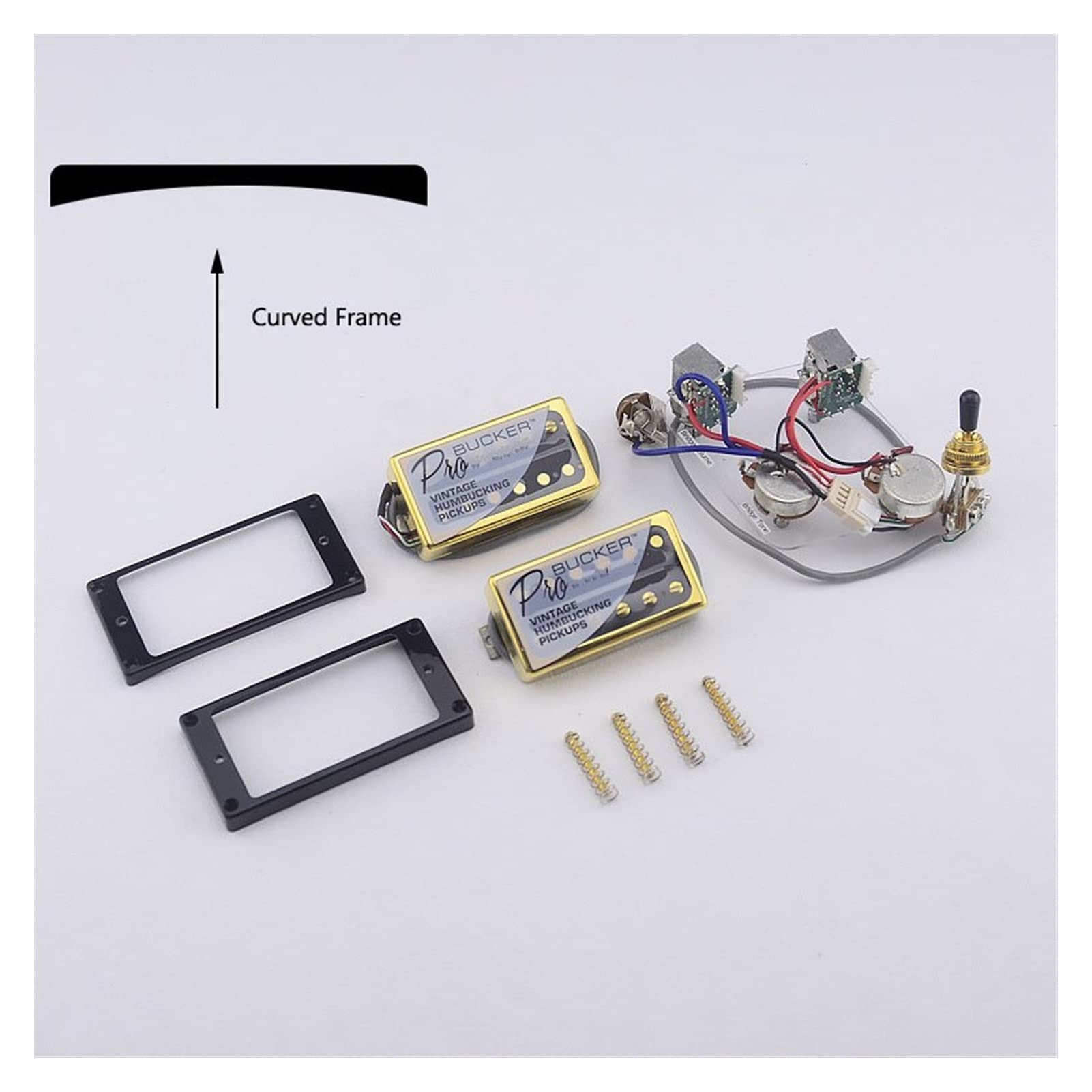 Humbuckers 1 Conjunto Pro Guitarra Eléctrica Alnico Humbucker Pickup Cover Gold (Color : 01)