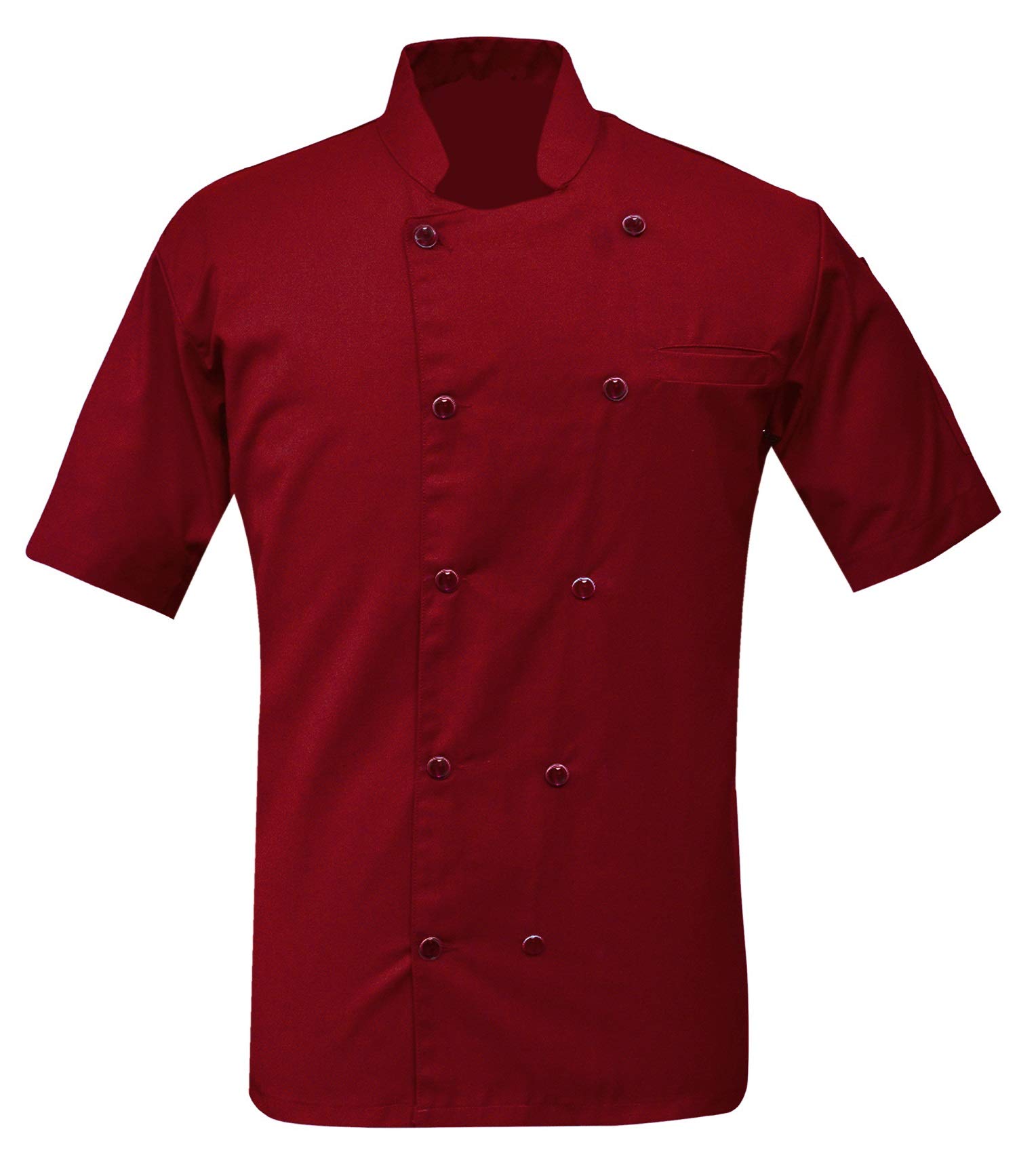 SUNLEXA Men's Chef Coat Multicolored Unisex Chef's-Uniform Short Sleeve (XS-6XL)