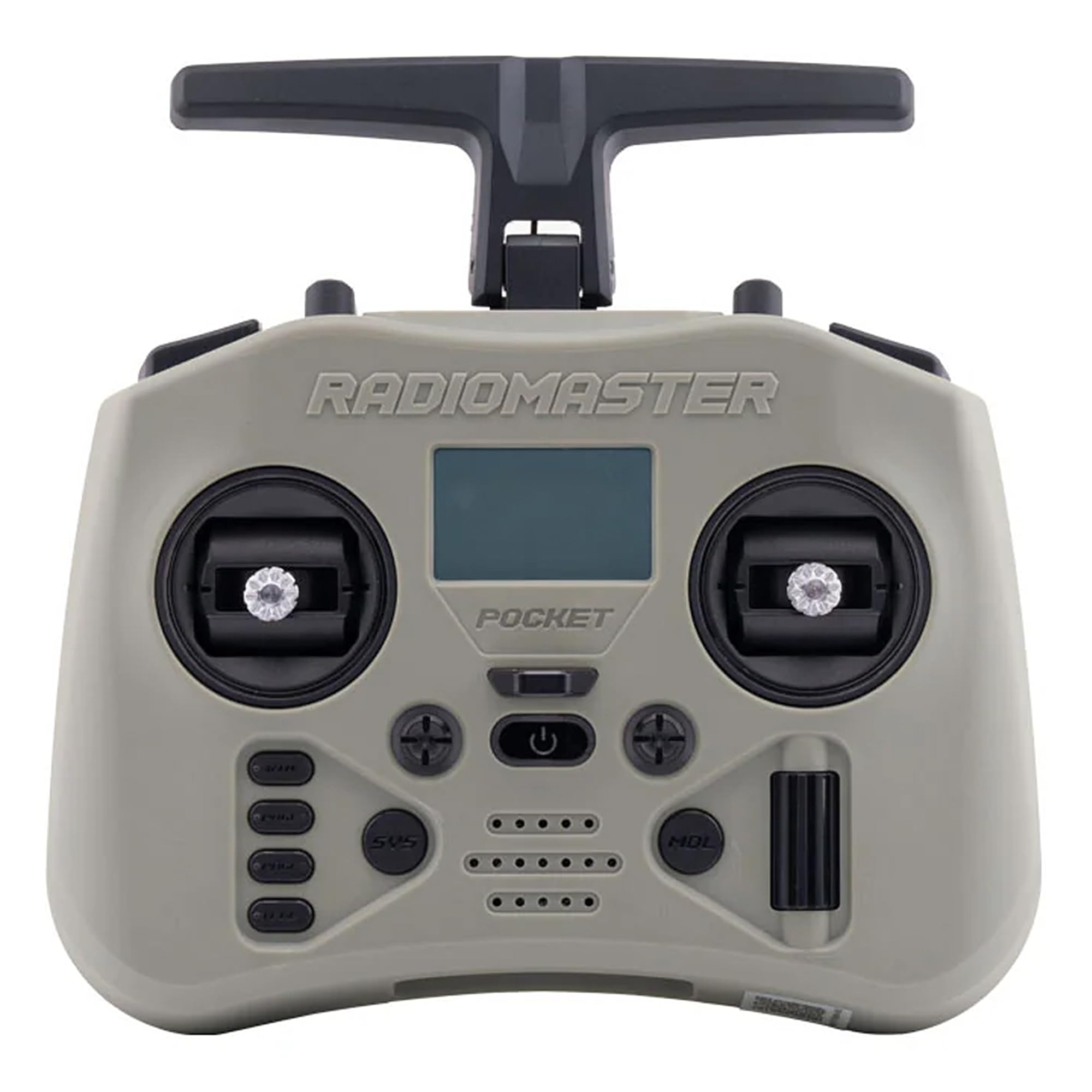 Radiomaster Pocket ELRS Controller Hall-Gimbal zdalne sterowanie EdgeTX i diody LED do dronów FPV RC helikopterów, samochodów RC, łodzi EU-LBT (bez baterii 18650) (kolor szary)