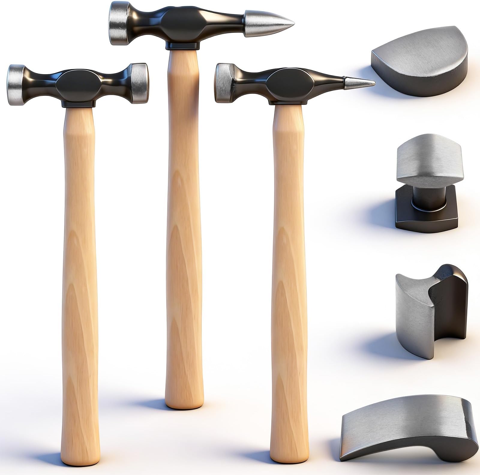 SWANLAKE 7 Piece Auto Body Repair Kit, Auto Body Tools, Auto Body Repair Tools with Carbon Steel Hammer Heads