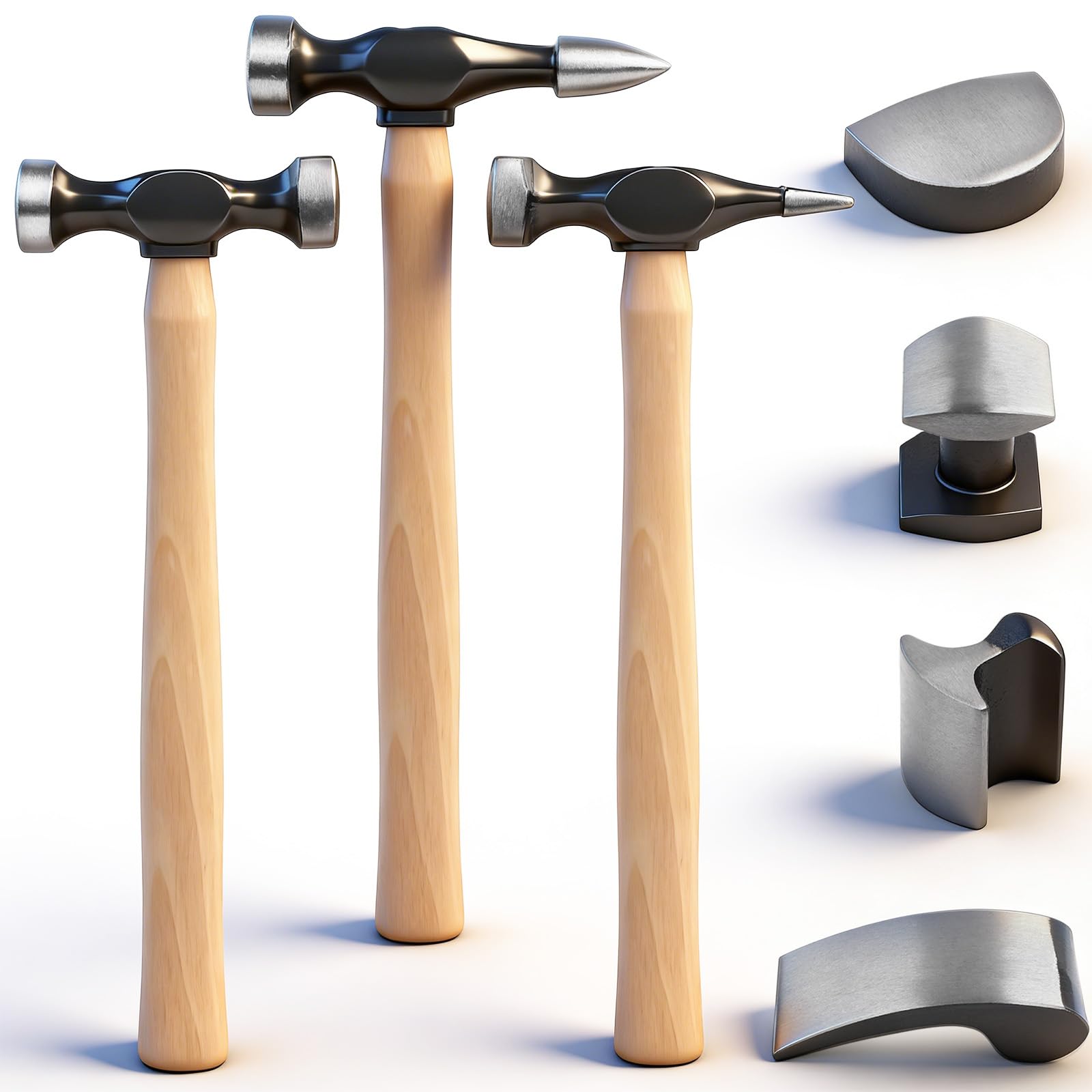 SWANLAKE 7 Piece Auto Body Repair Kit, Auto Body Tools, Auto Body Repair Tools with Carbon Steel Hammer Heads