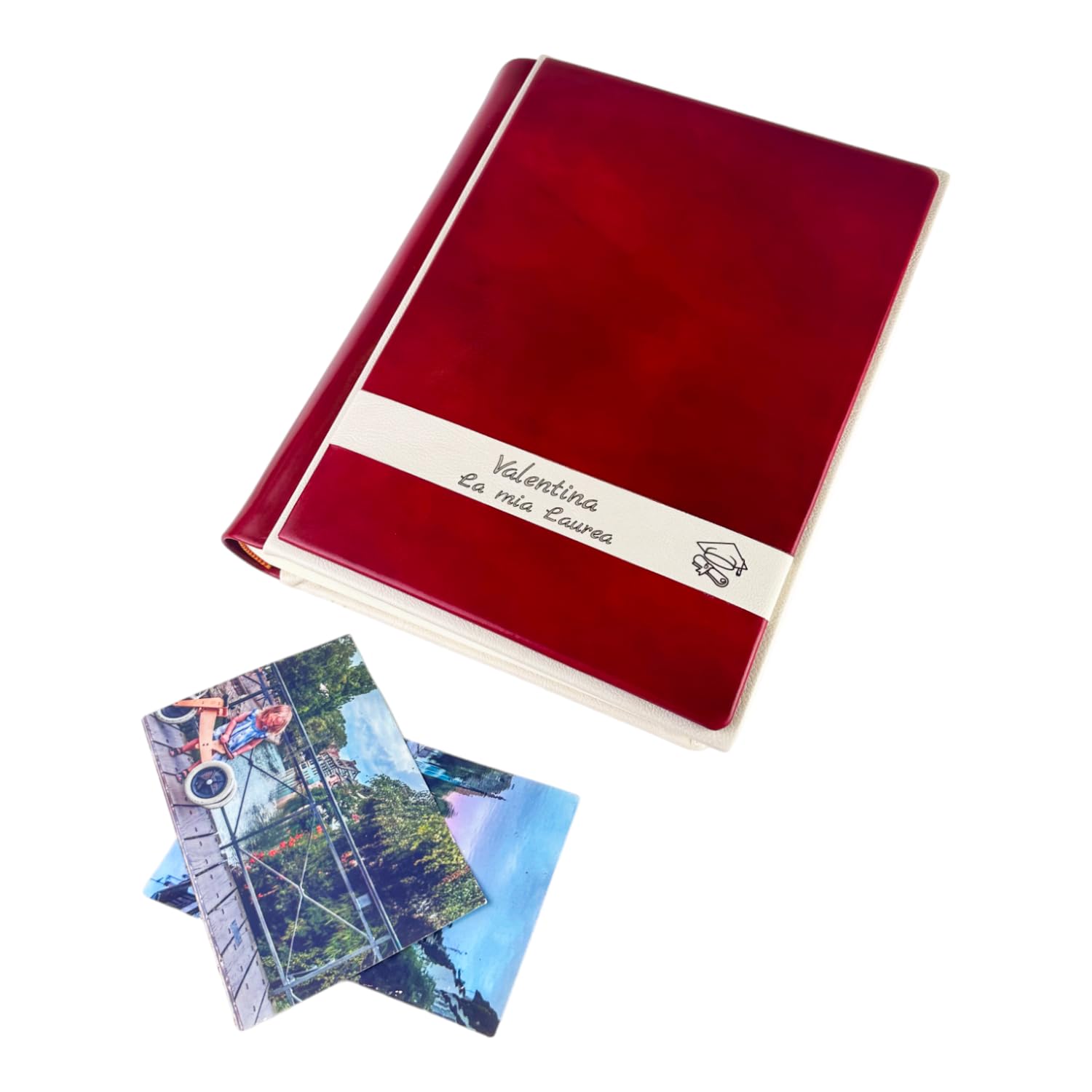 Album Fotografico Artigianale 'Marte' - Personalizzabile Con Incisione In Cuoio, Made In Italy - Foto 9