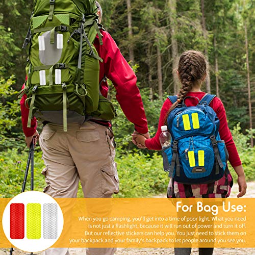 Image of (48 Pcs) Warning Reflective Safety Stickers Night Visibility Adhesive Stickers Waterproof Reflective Tape Stickers,1.18 x 3.25 Inch Compatible with Renlt Trber