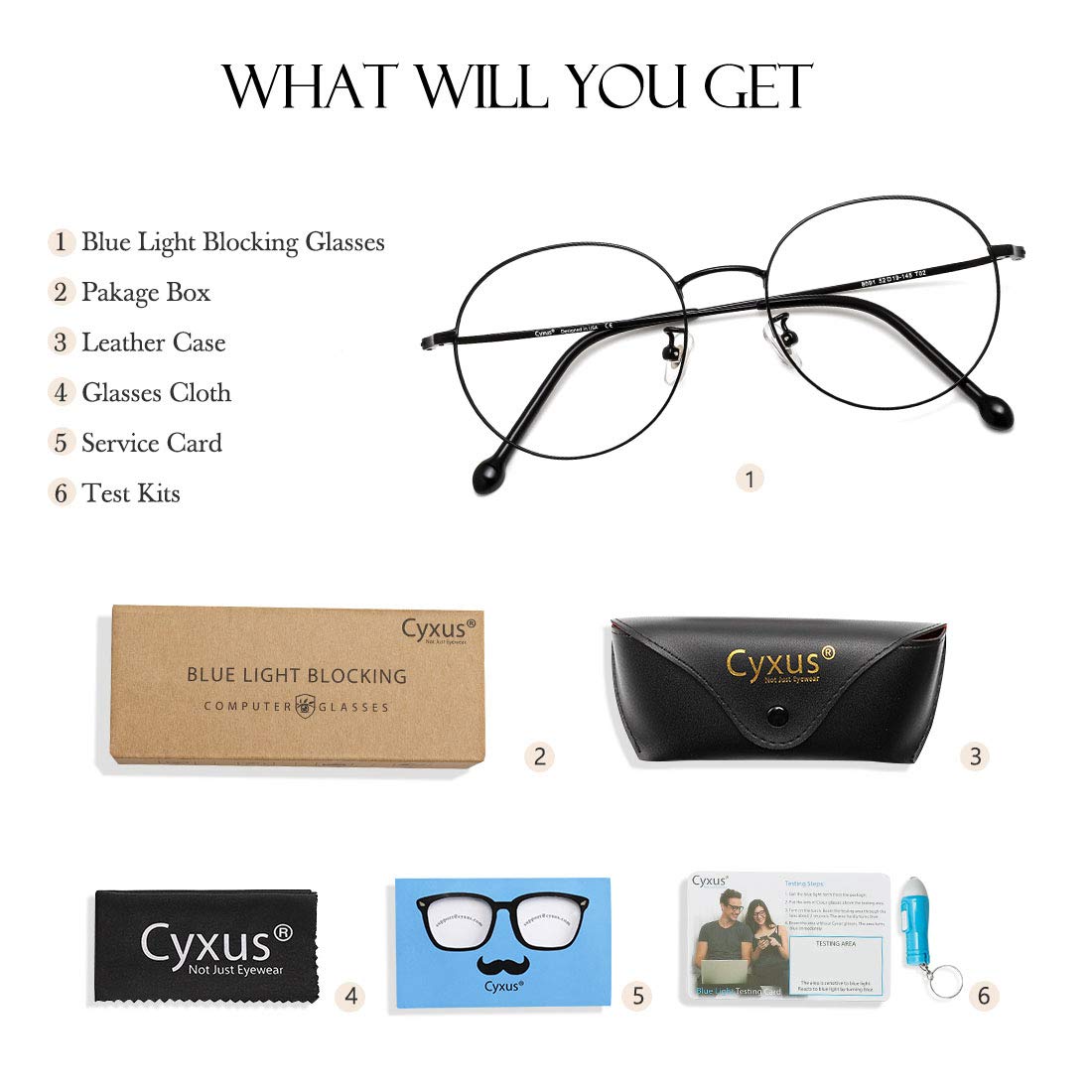 Cyxus Blaulichtfilter Brille Herren Damen Augenbelastung Reduzieren