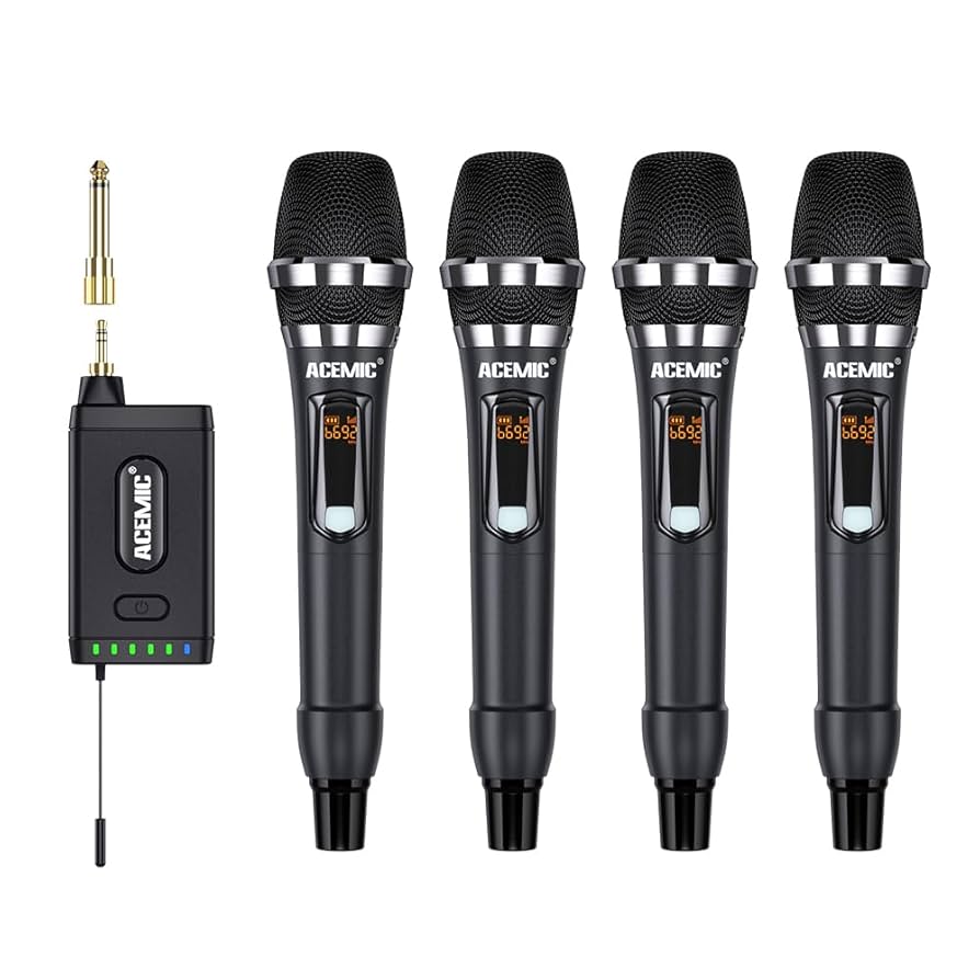 Amazon.com: ACEMIC UHF Wireless Microphone System 4-Channel