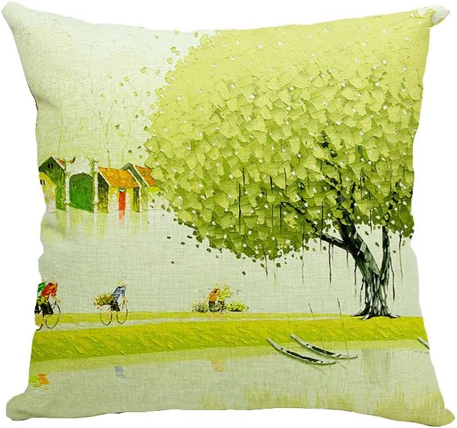 Yoler Pillow Case Decorative Sofa Cushion Satin 17.5x17.5 Inch Bright Color