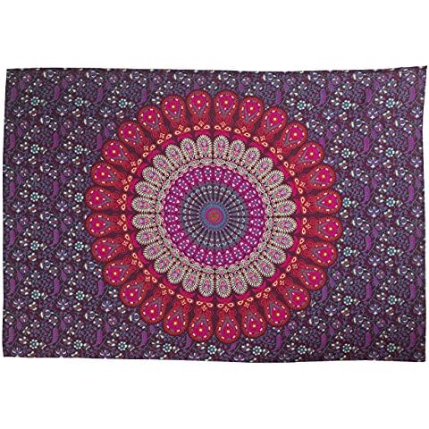 Popular Handicrafts Hippie Mandala Bohemian Tapestry Wall Hanging, Psychedelic Wall Art, Dorm Dacor Beach Throw, Indian Wall Tapestries Cover