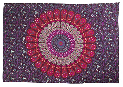 Popular Handicrafts - Tapisserie murale style hippie mandala bohémien, décoration murale psychédélique, dortoir, plage, jeté de lit, tapisserie murale indienne Cover