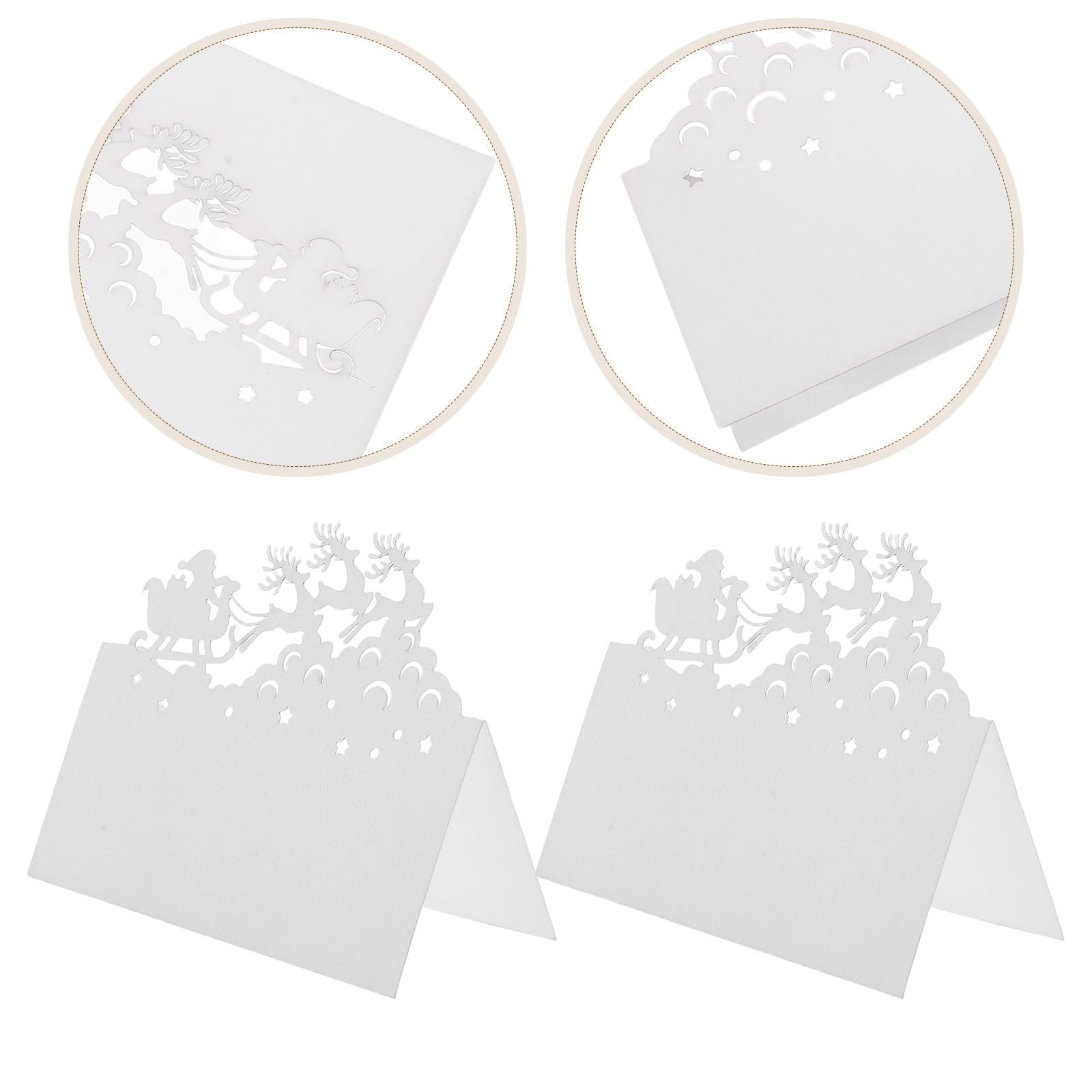 FRCOLOR 250 Pezzi Segnaposto Natalizi per Tavola Renna, Carta