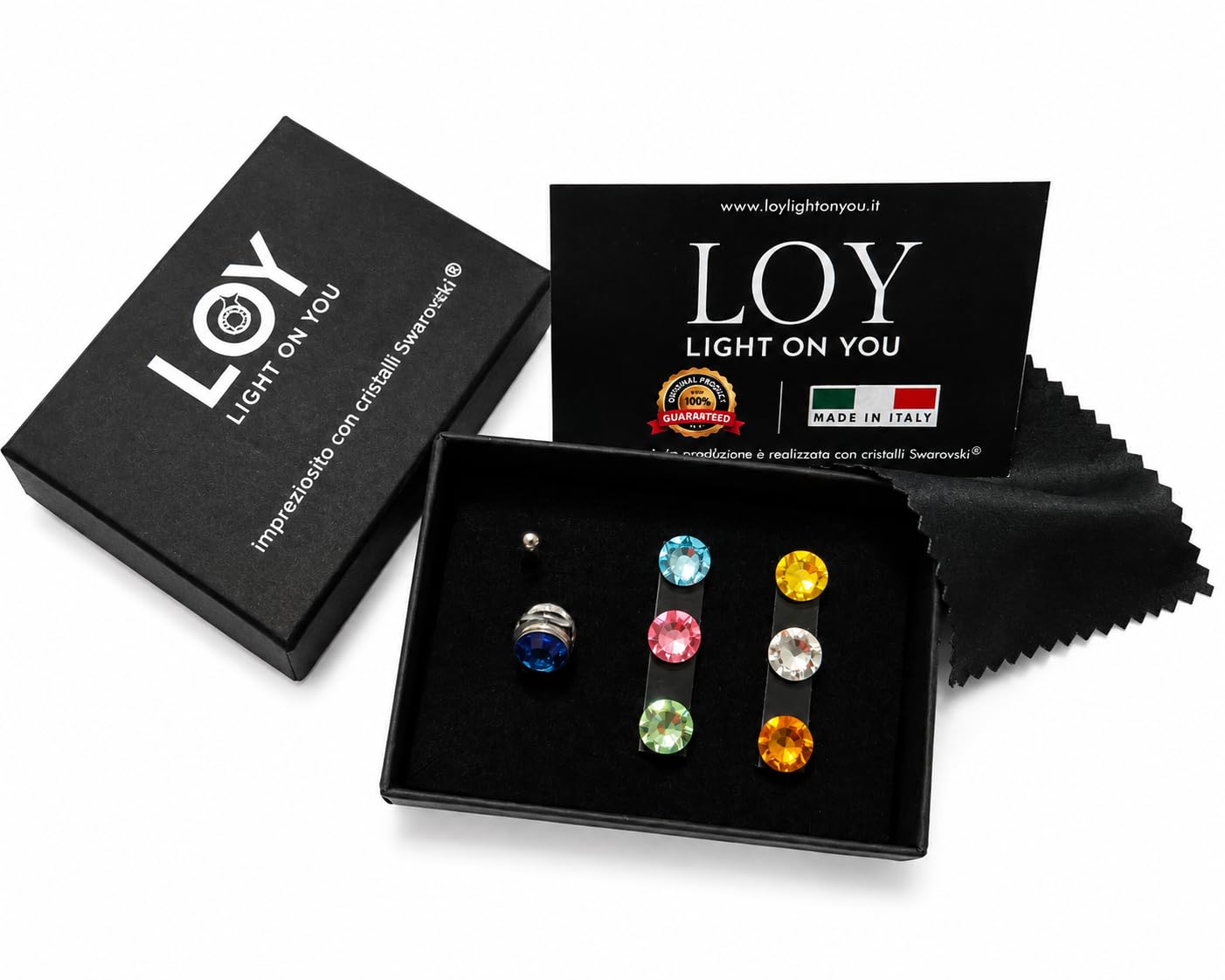 Gioiello da Barba Magnetico con 7 Cristalli Swarovski®