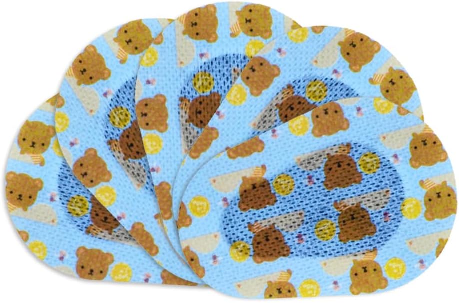 AndicAge New Cartoon Adhesive Eye Patches for Kids Girls Boys Disposable Eye Patch Pad for Lazy Eye,Amblyopia, Blue(60 Count)