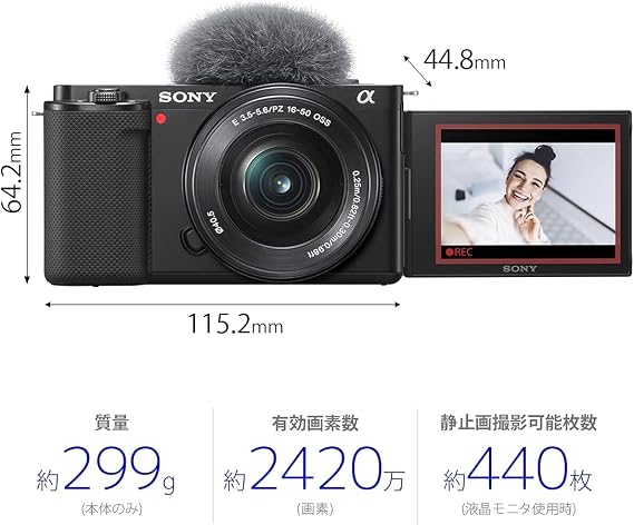 Sony Vlog Camera APS-C Mirrorless SLR Camera ZV-E10 Double Zoom Lens Kit with Windscreen Black ZV-E10Y B + SanDisk SD Card 32GB SDHC Class 10 UHS-I Read up to 120MB/s SanDisk Ultra SDSDUN4-032G-GHJNN New Package
