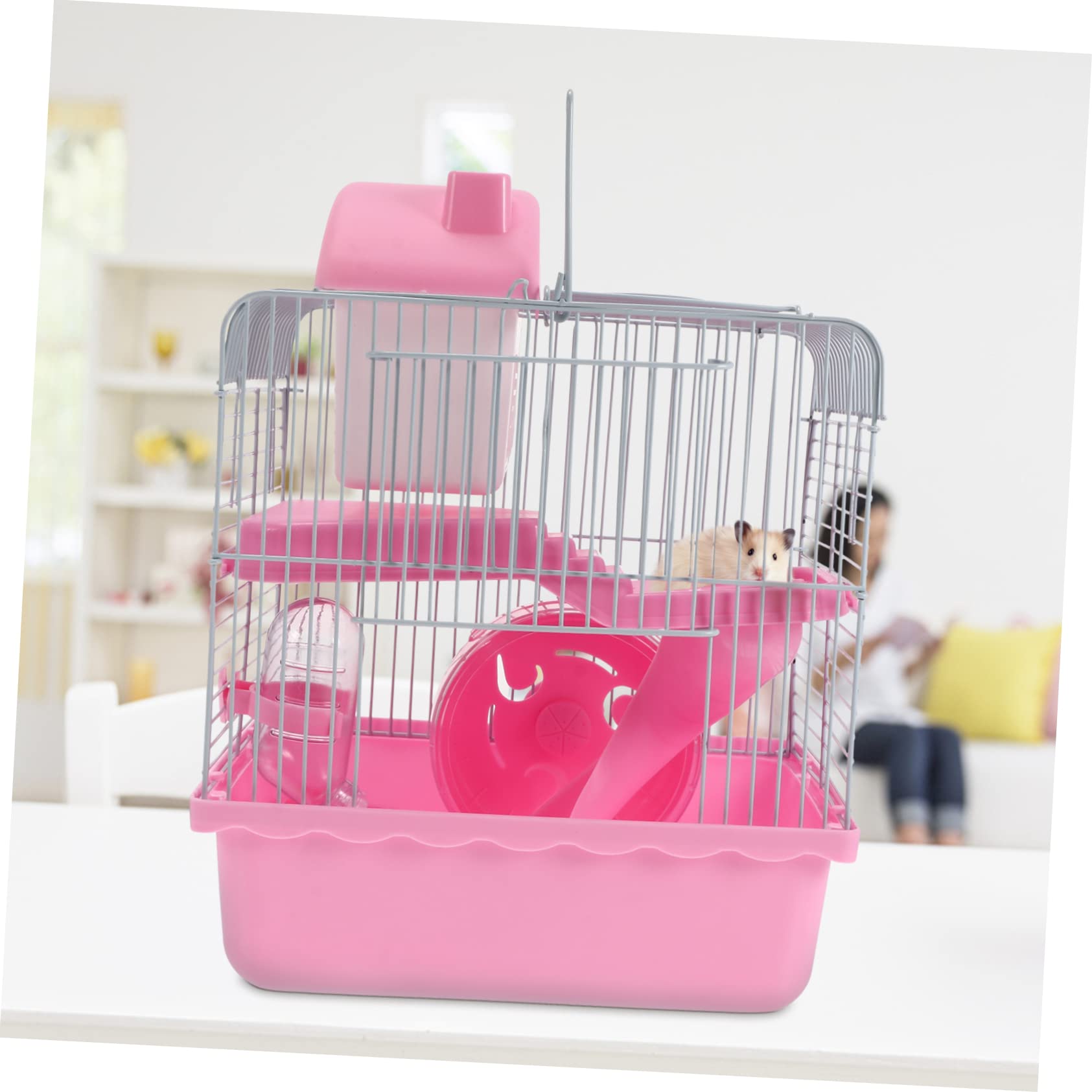 Toyvian Cage Double Couche pour Hamster Petit Nid de Jeu et Durable Maison Transportable pour Petits Animaux