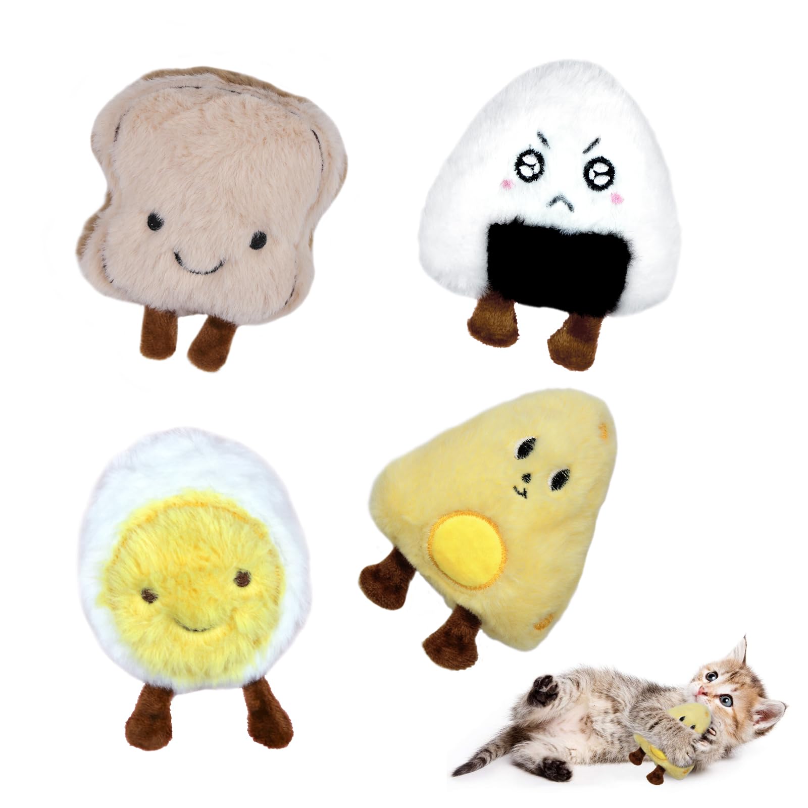 Jouet à herbe à chat pour chats d'intérieur : occupez votre félin avec ces peluches nourriture