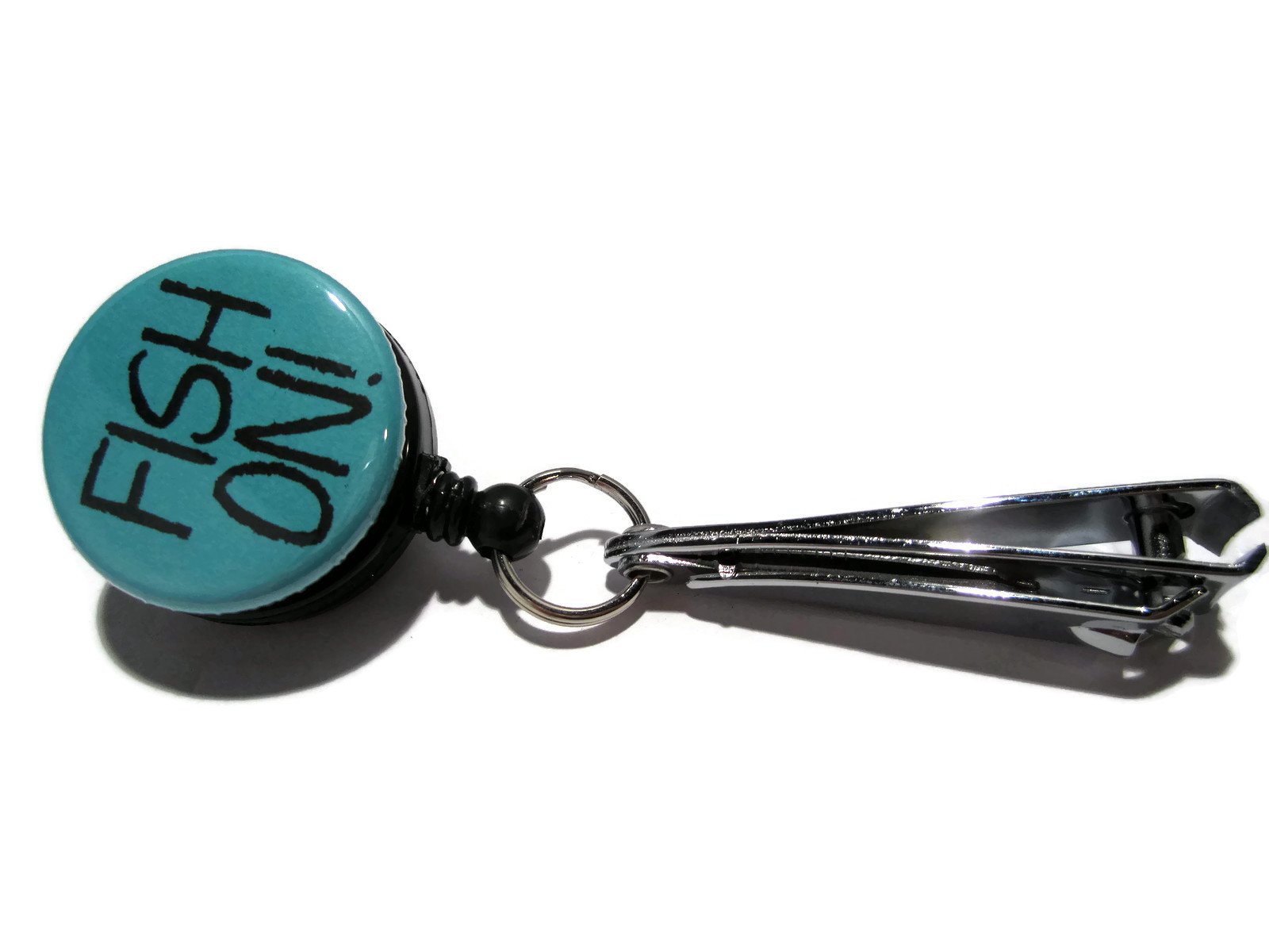 ATLanyards Fish On! Fishing Line Clippers, Fishing Cutters, Fishing Nippers, Teal 311