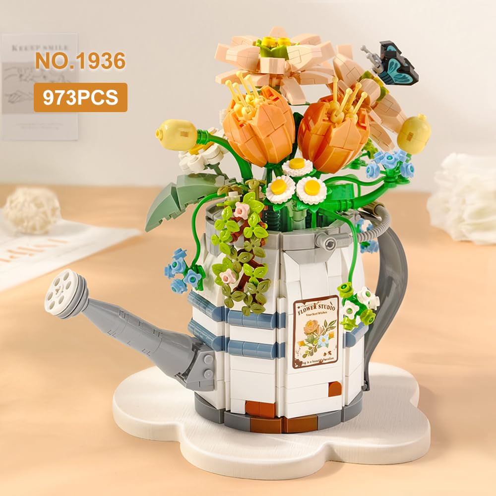 LOZ Mini Blocks 1936 Artificial Flowers Watering Pot Bonsai Blocks