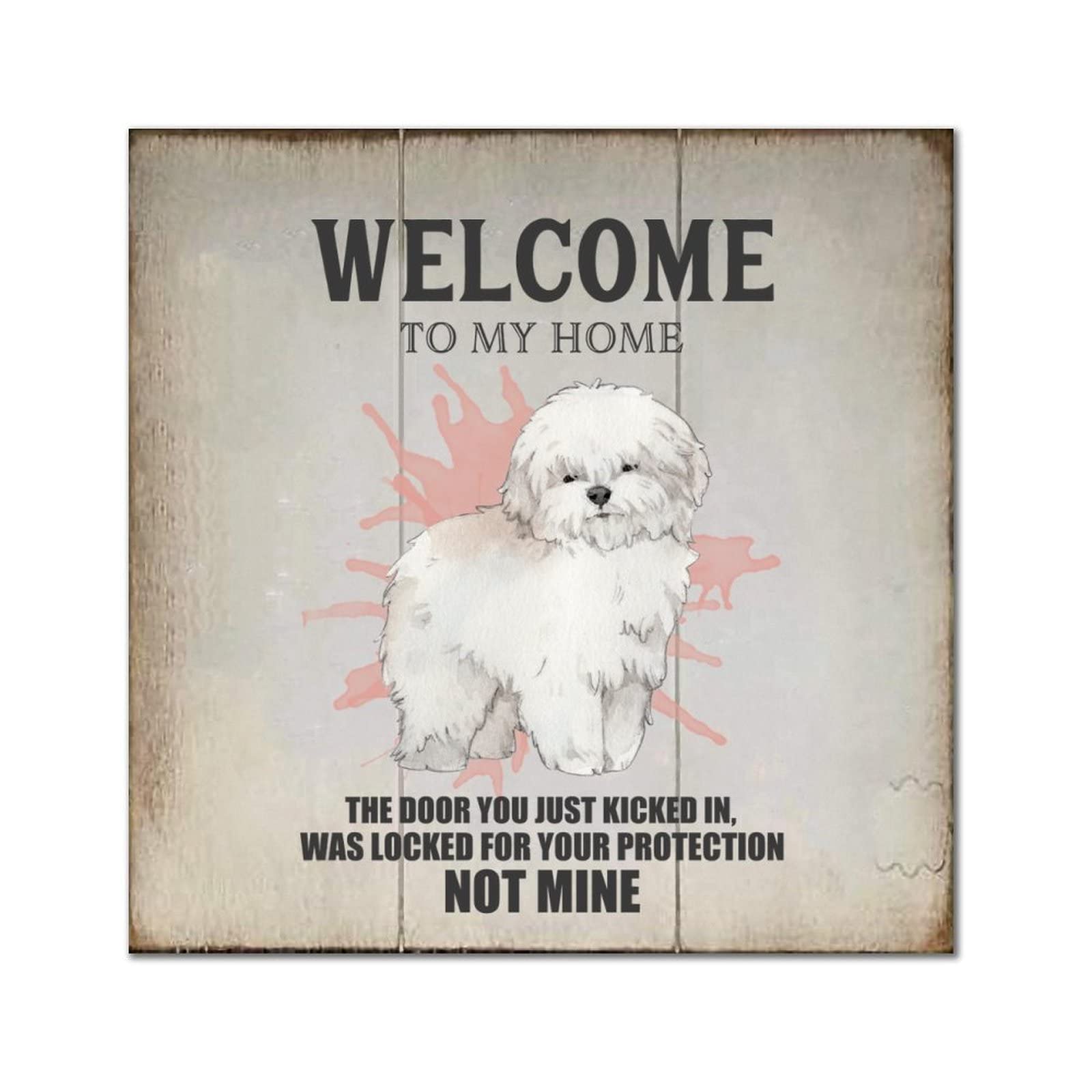 Plaque en bois Welcome decoration murale interieur exterieur pour maison bar pub
