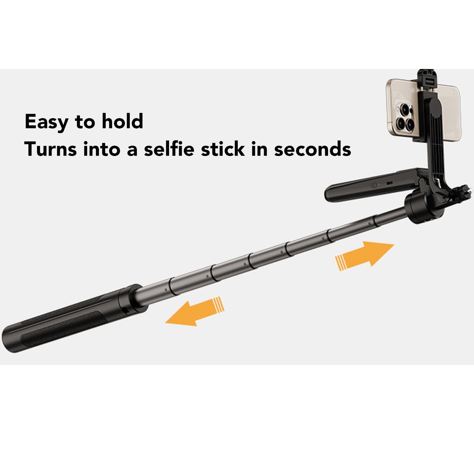 Stabilisateur de Cardan pour Smartphone, Stabilisateur de Suivi Automatique du Visage, Perche à Selfie avec Télécommande Bluetooth, 2 Lumières de Remplissage, Rotation à 360 °,