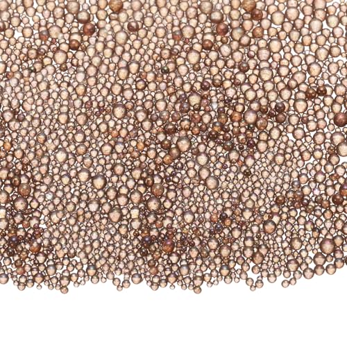 CoCud Iridescent Glass Tiny Bubble Beads, 0.4-3mm 10g No Hole Micro Mini Round Mauve Water Droplets Beads - Applications: for Resin Filler, Nail Art, Dollhouse Bath Tub