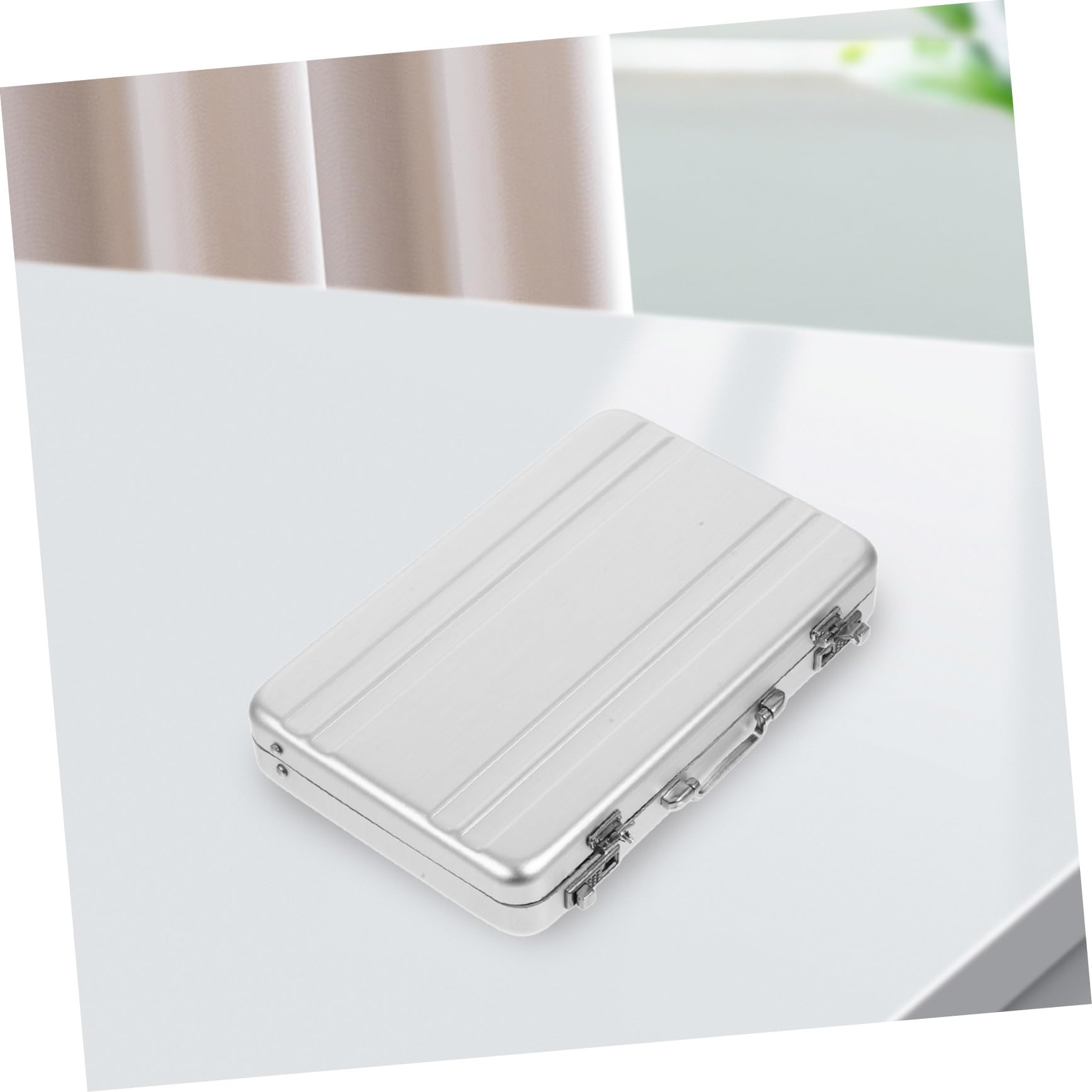 Gadpiparty 4 Piezas Caja de Almacenamiento Tarjetas de Visita de Caja Fuerte Portátil y Práctica Organizador de Tarjetas con Capacidad y Material Resistente