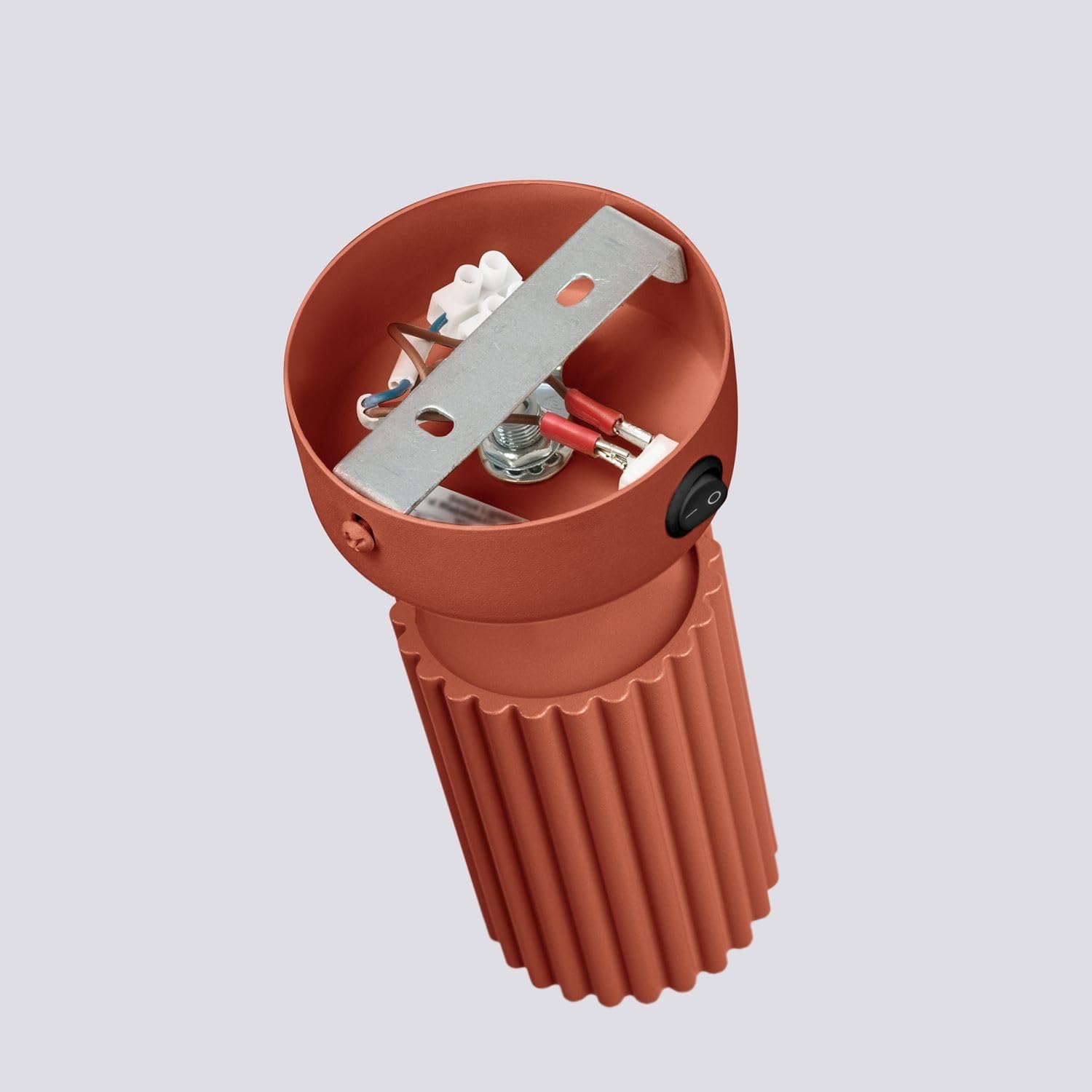 Licht-Erlebnisse Wandleuchte mit Schalter GU10 Rot Aluminium flexibel Wohnzimmer Küche B:8 cm Akzentbeleuchtung Wand schwenkbare Wandlampe Schlafzimmer Innen