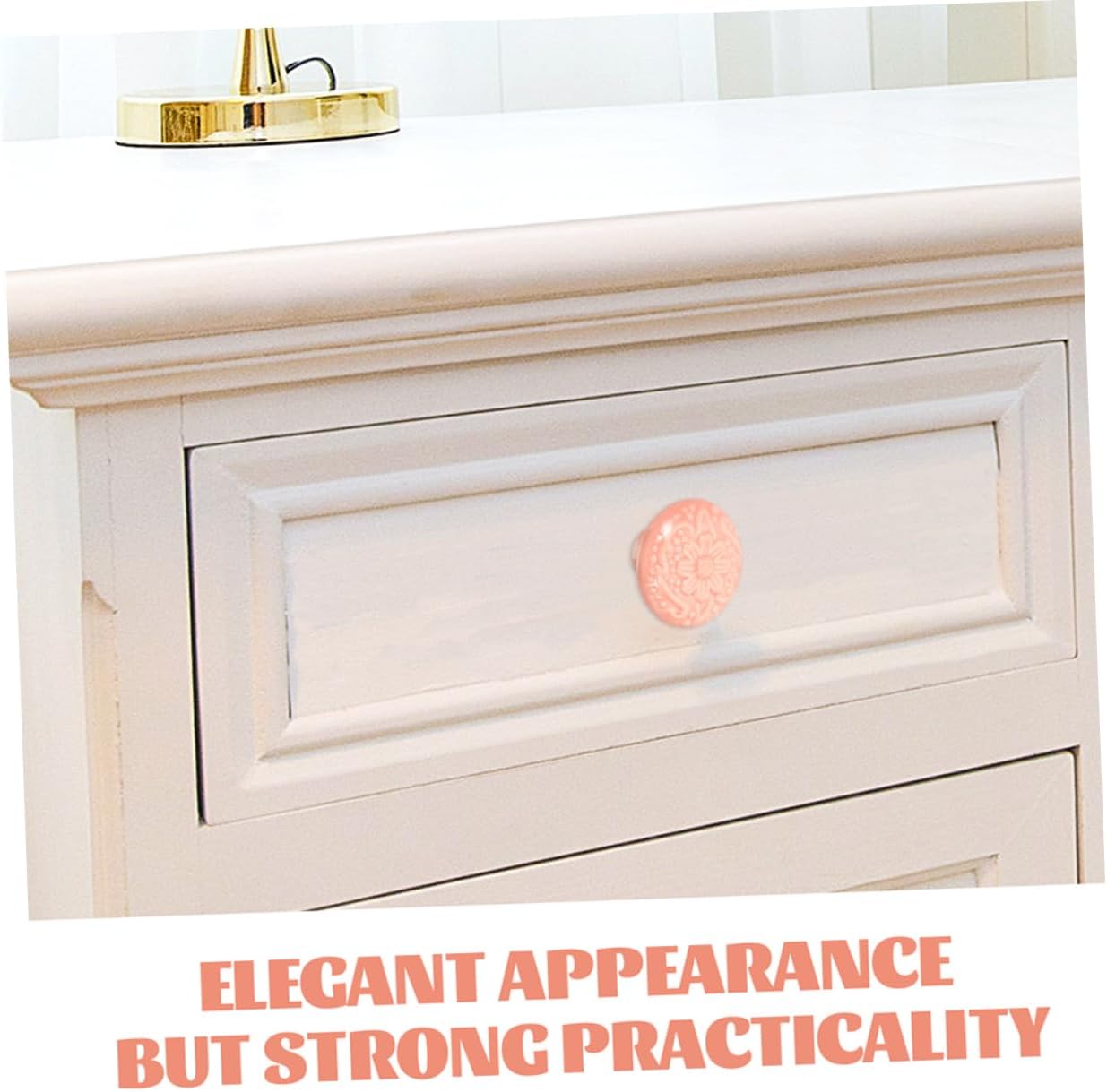 10Pcs Ceramic Cabinet Drawer Knobs, Simple Design Furniture Pull Handle