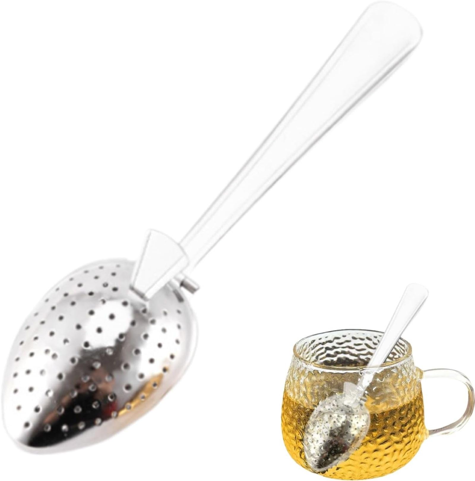 Colino Da Tè A Cucchiaio In Acciaio Inox - Infusore Per Tè In Foglie, Leggero E Facile Da Pulire