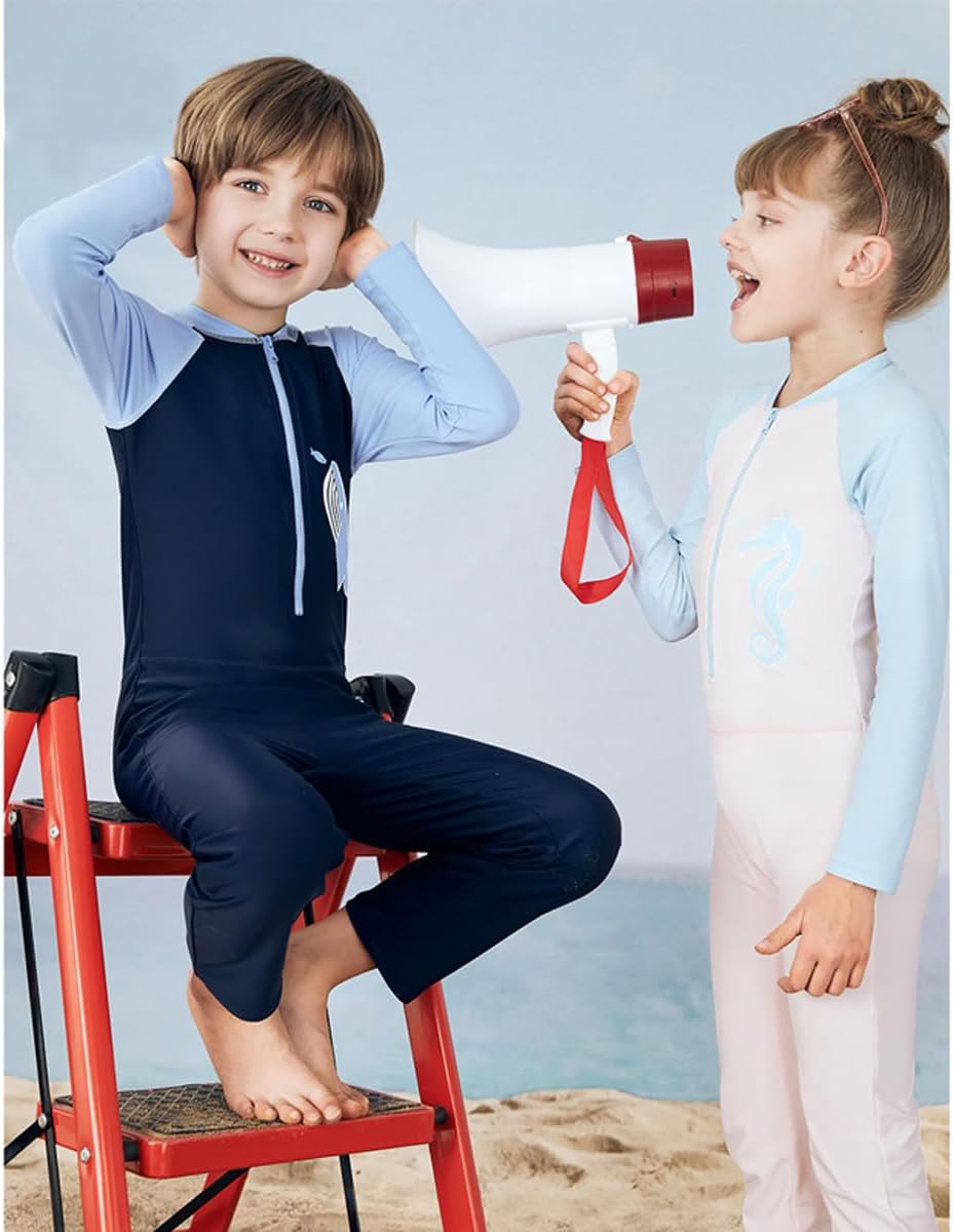 Girls One Piece Swimsuit Long Sleeve Bathing Suit Full Body Zipper Rash Guard Teen Girl Quick Dry Swimwear UPF 50