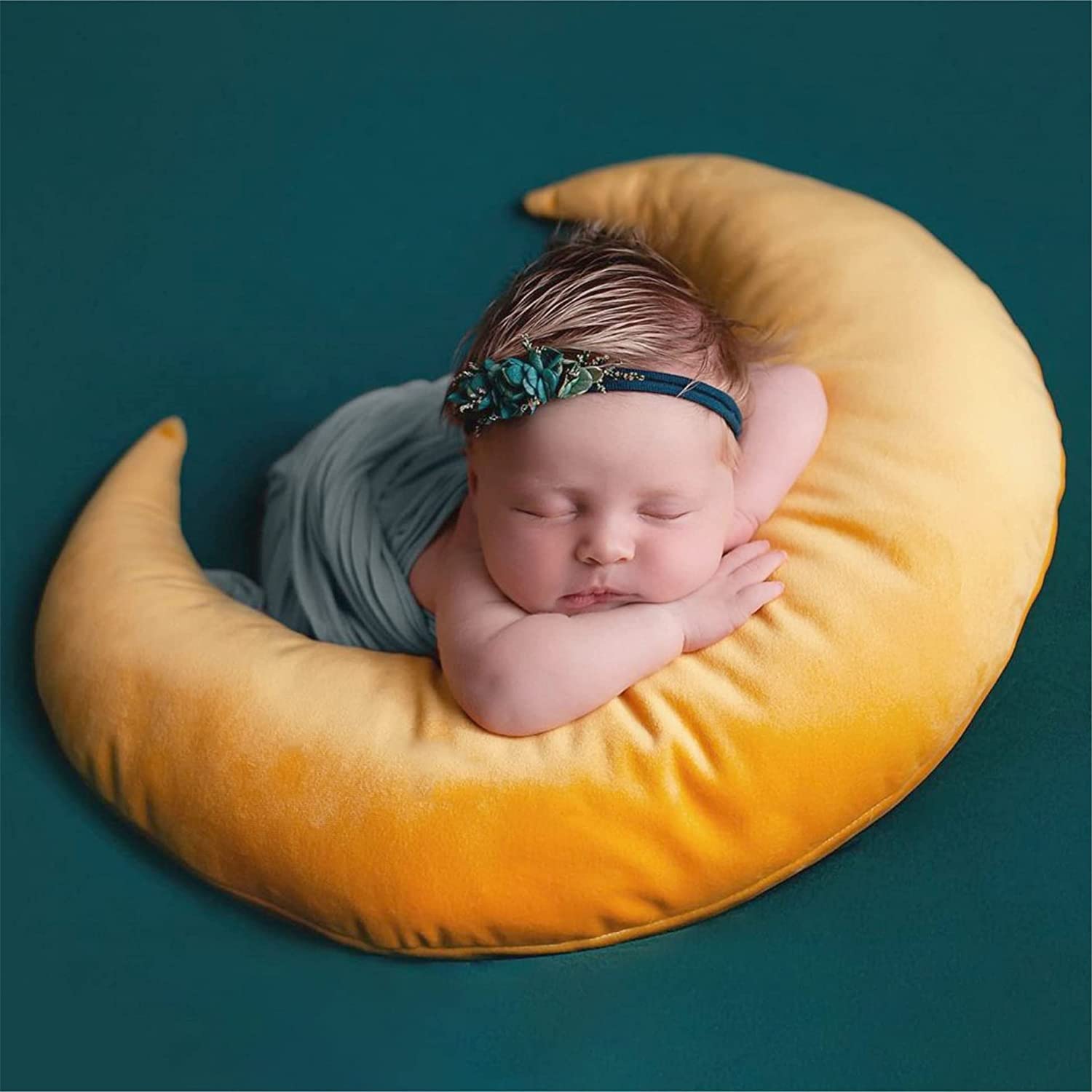 Toile de fond numérique nouveau-né, croissant de lune blanc, bébé garçon fille, arrière-plan numérique composite étoile de lune, superpositions de Photoshop, fond de Studio - France