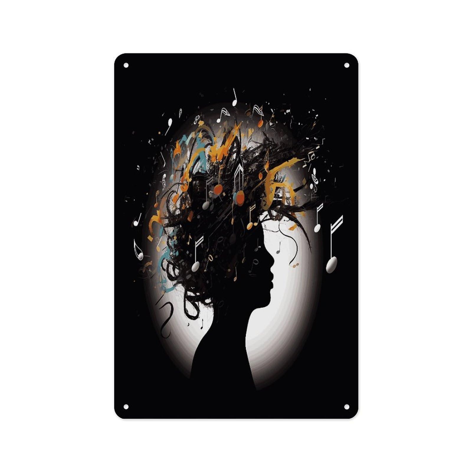 Fekiloot Style Music Image Wall Decor Metal Signs Tin Signs Poster