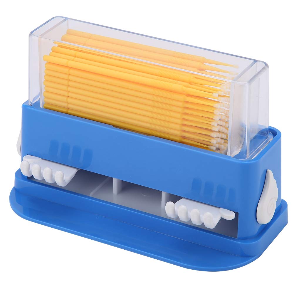 Oral Micro Applicator Pinsel | Biegbare Tipps für eine genaue Anwendung | Einweg & nachhaltig | 3 Farben (grün/gelb/weiß) | 100 - Pack mit handlichem Behälter (Medium yellow medicine stick)