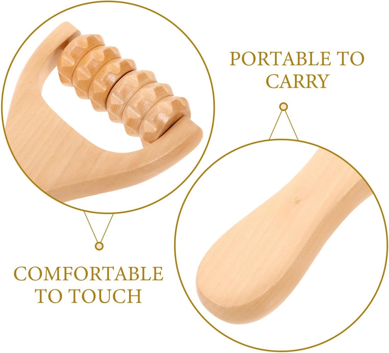 Ciieeo Wooden Massage Roller Tool 3-Piece Set Deep Tissue Massager for Legs Feet Arms Neck and Back - Portable Handheld DIY Wellness Tool for Women - Image 8