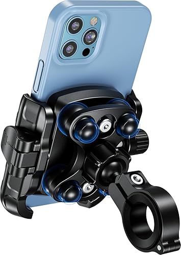 Kaedear KDR-M8SPJ - Soporte para teléfono para motocicleta, soporte para teléfono, soporte de absorción de vibraciones, liberación rápida, agarre de