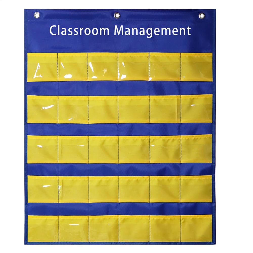Standard Pocket Graphic: Hanging File Wall Organizer, Educational Pocket Chart | Wall Hanging Classroom Classroom Management Table for T