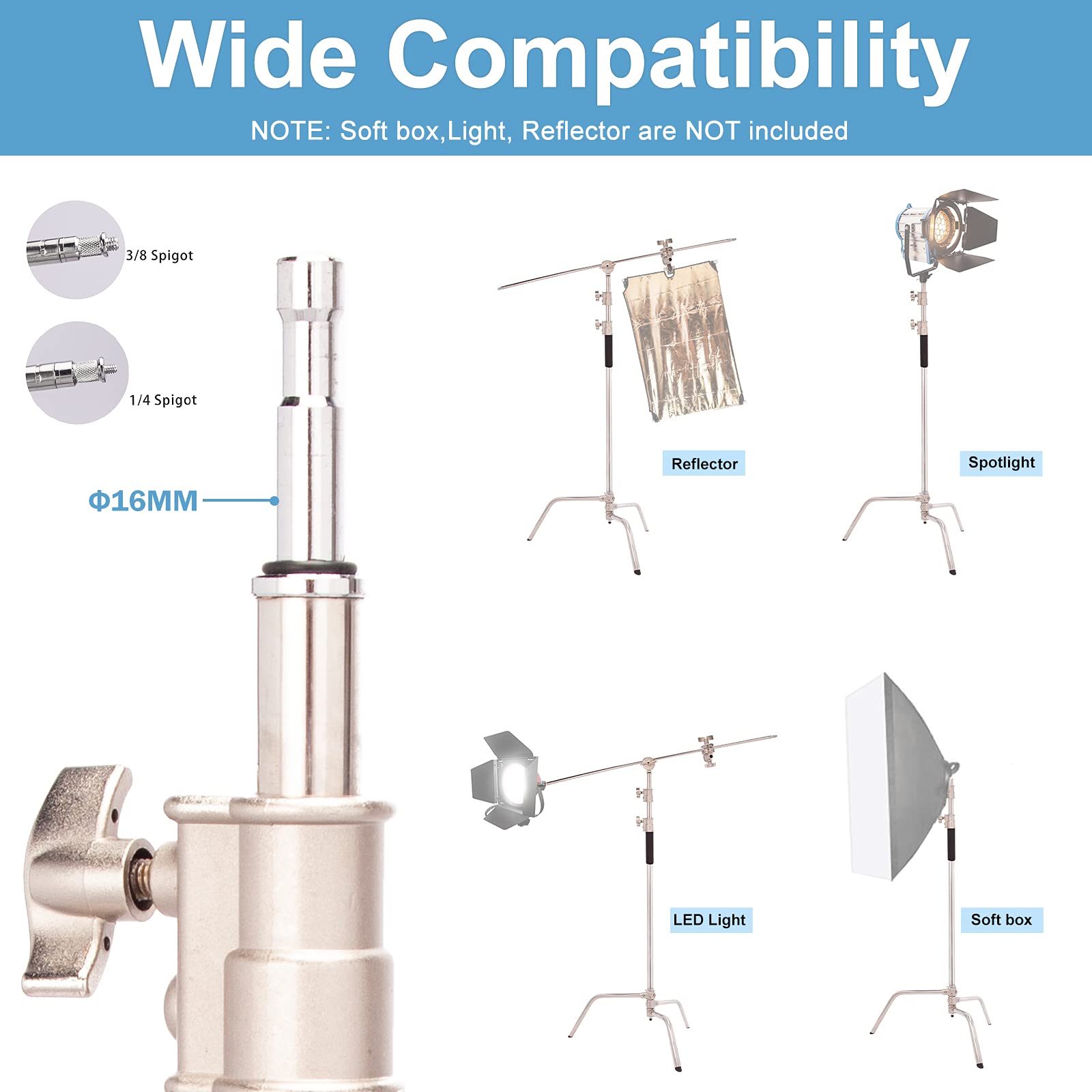 Braccio Da Tavolo Con Base Per Video Fino A 15 Kg Da 13" A 27" Fino A - Foto 4