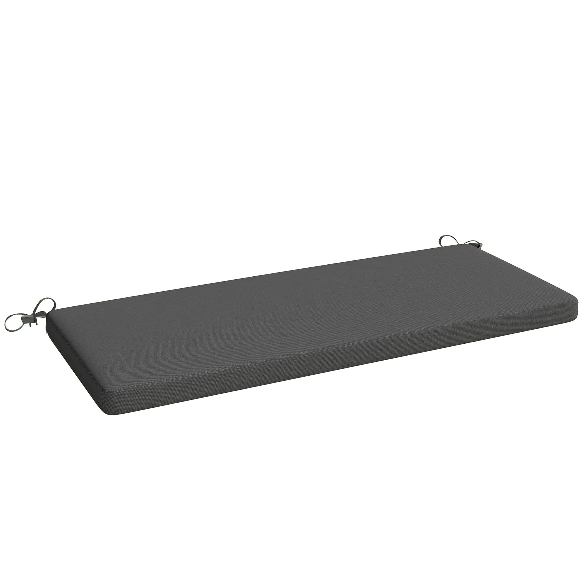 Outsunny Coussin de Banc, Coussin pour Banc de Jardin pour l'extérieur et l'intérieur, Housse Amovible Lavable, UPF 30+, Sangles de Fixation, Jardin, Patio, 110 x 46 x 6,​5 cm, Gris foncé