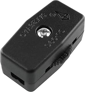 Inline Rotary Cord Switch Replacement Gear Rotary Switch Direct Plug-in Light Wire Switch for 18/2 SPT-2 Lamp Cord