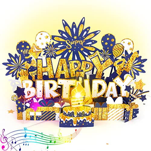 Tarjeta de felicitación de cumpleaños con texto en inglés "Happy Birthday" Cover