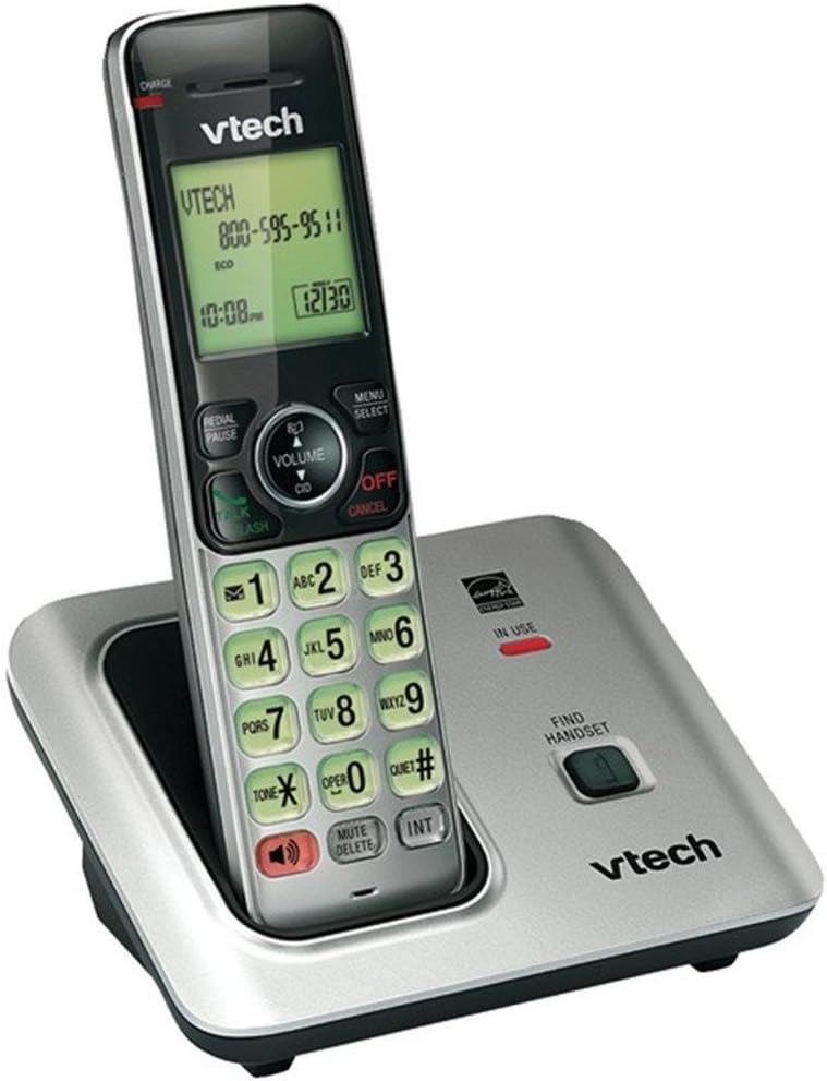 VTech VTCS6619 Dect 6.0 Expandable Speakerphone With Caller Id, black, 6.9″ x 6.7″ x 5.2″