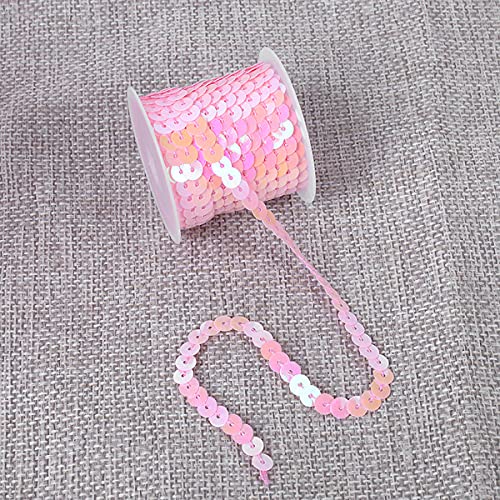 DBAILY 5Yards ×20 Rollen Pailletten Bänder Paillettenband Flache Glitzerband Borten Pailettenbänder Paillettenborte Für Diy Handwerk Nähen Schmuck Machen Basteln Kleid Dekorieren