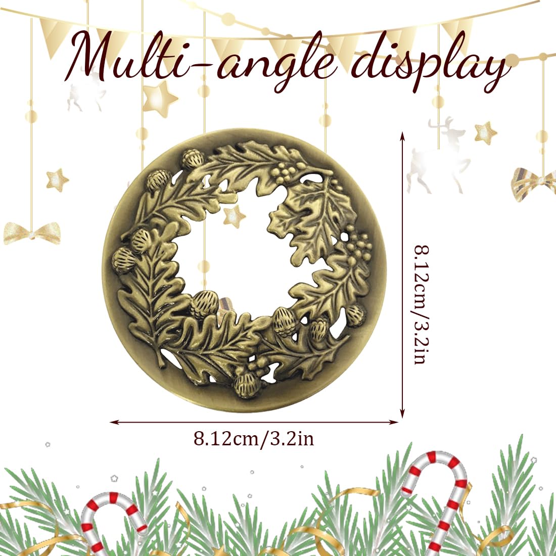 NHQ Coperchi per Portacandele in Metallo, Candle Paralume Accessori, Sciogliere la Candela in Modo Uniforme, Giara Coperchio Metallo