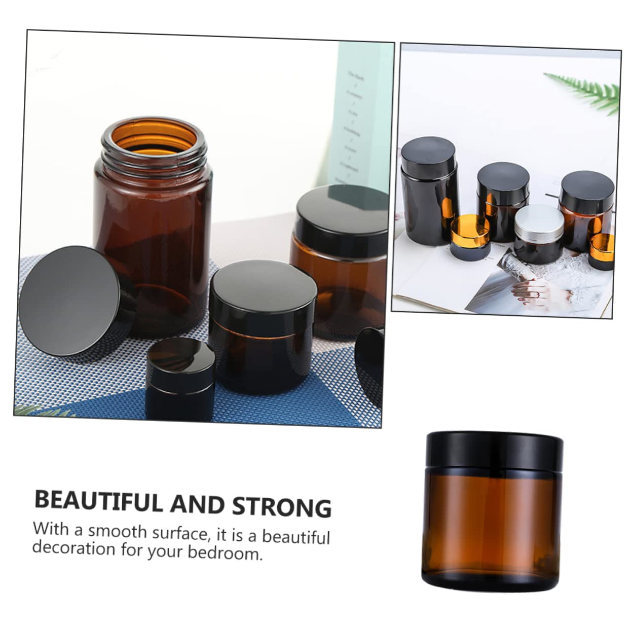 15piezas Botellas de Cosméticos Vacías de Viaje Caja de Muestra de Cosméticos Prueba de Fugas para Botellas de Facial y Rellenable