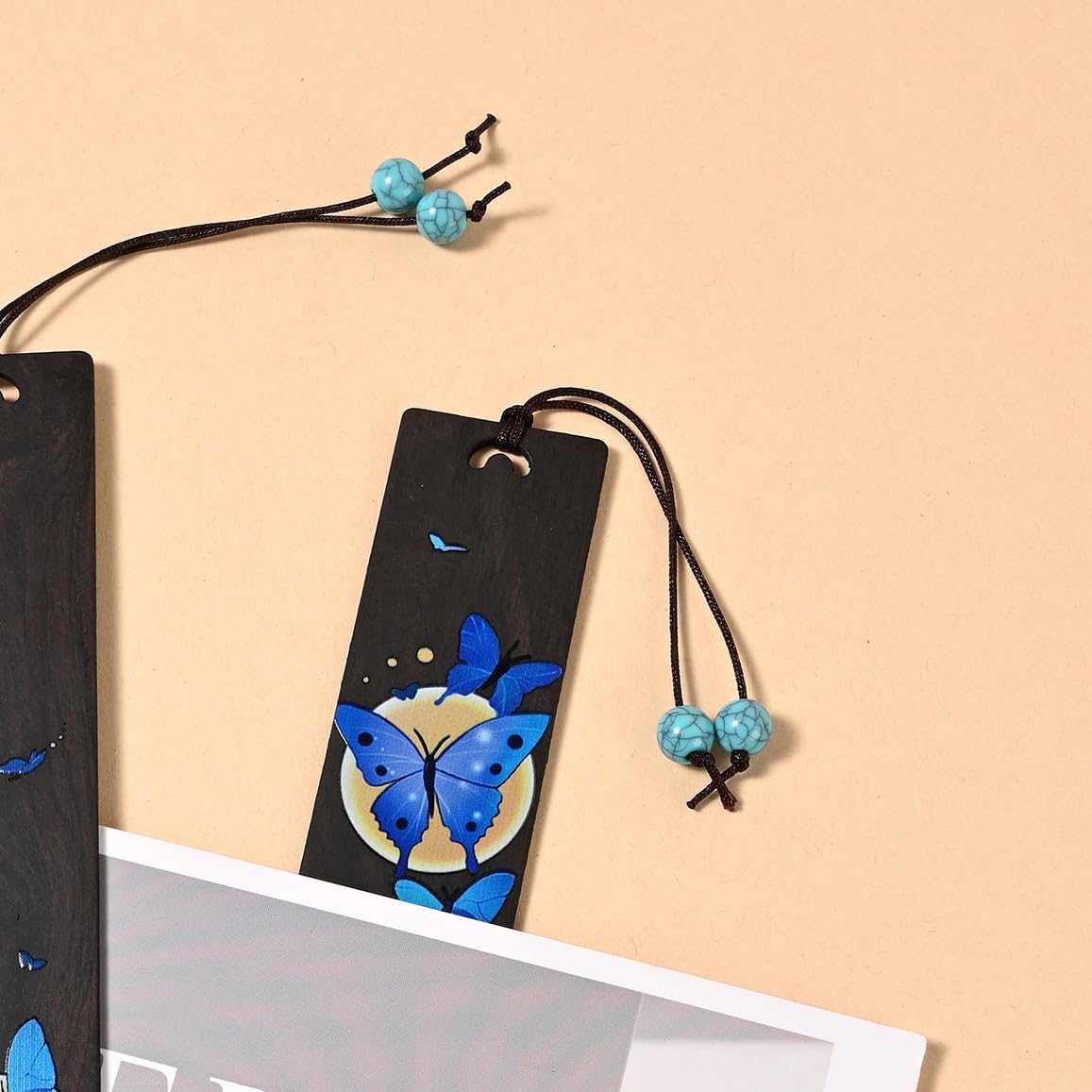 ZQZYMXQ 2Pcs Butterfly Bookmark Aesthetic, Book Marks for Reading Women, Butterfly Gifts for Women (Blue Butterfly) - Image 6