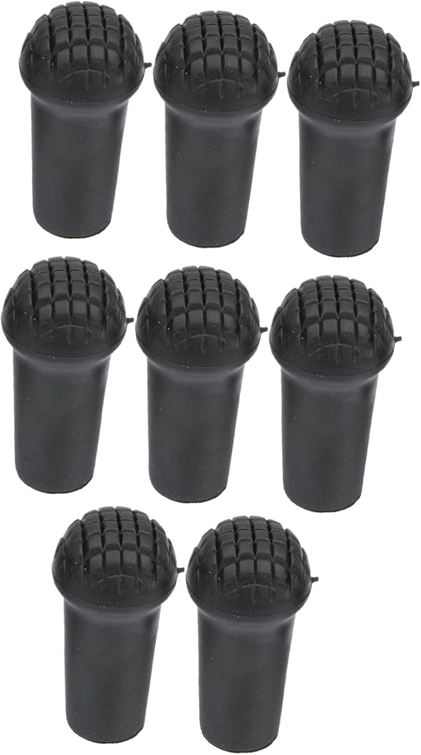 Didiseaon Juego de 8 puntas de bastón de trekking, accesorios de viaje, pelotas de tenis de caña de senderismo para caminantes, bastón de senderismo