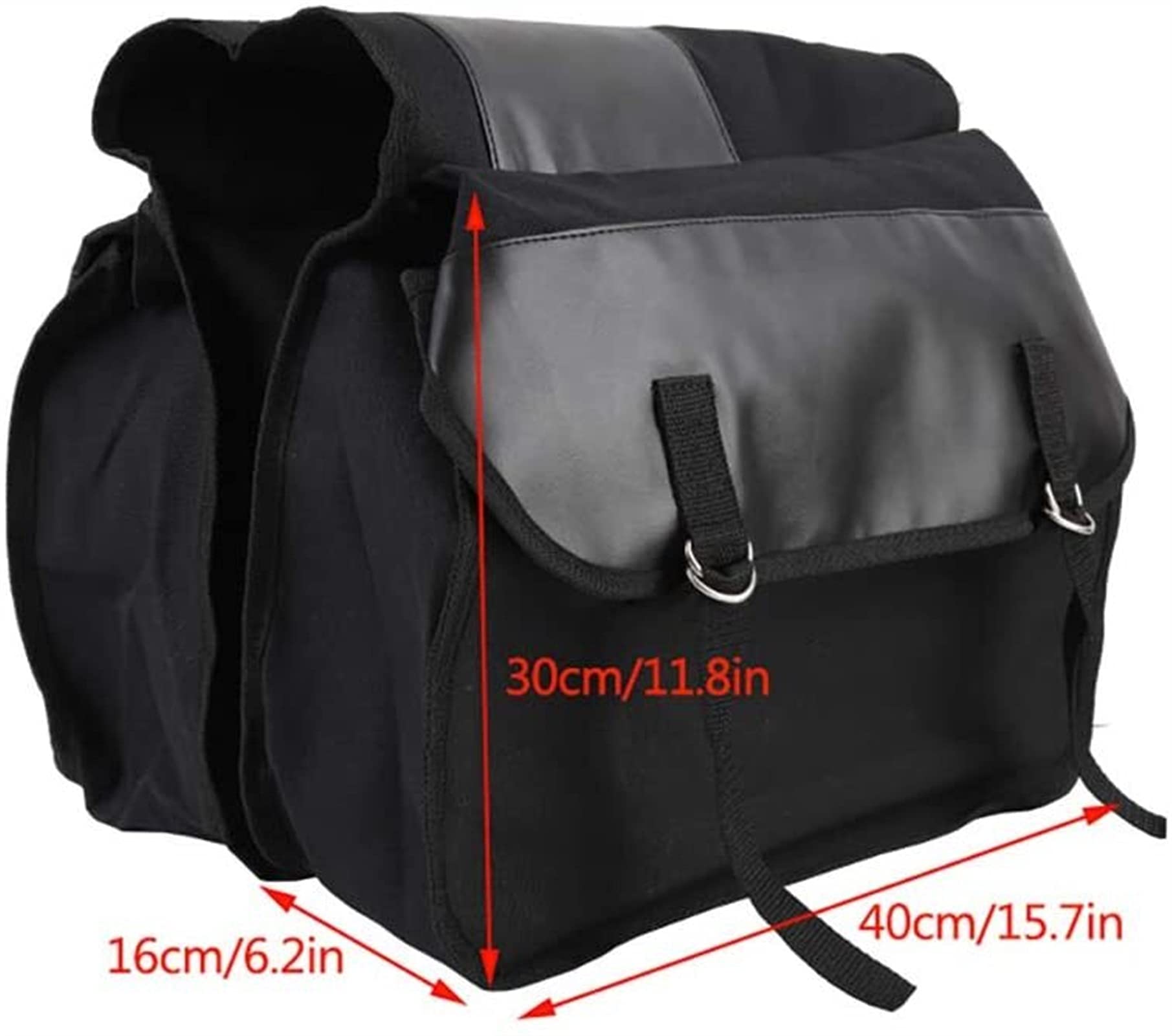 Bolsa for sillín Trasero de Bicicleta, Bolsa for alforja, for portaequipaje, Trasera for montaña, for Equipo equitación Camel Bag(Black)