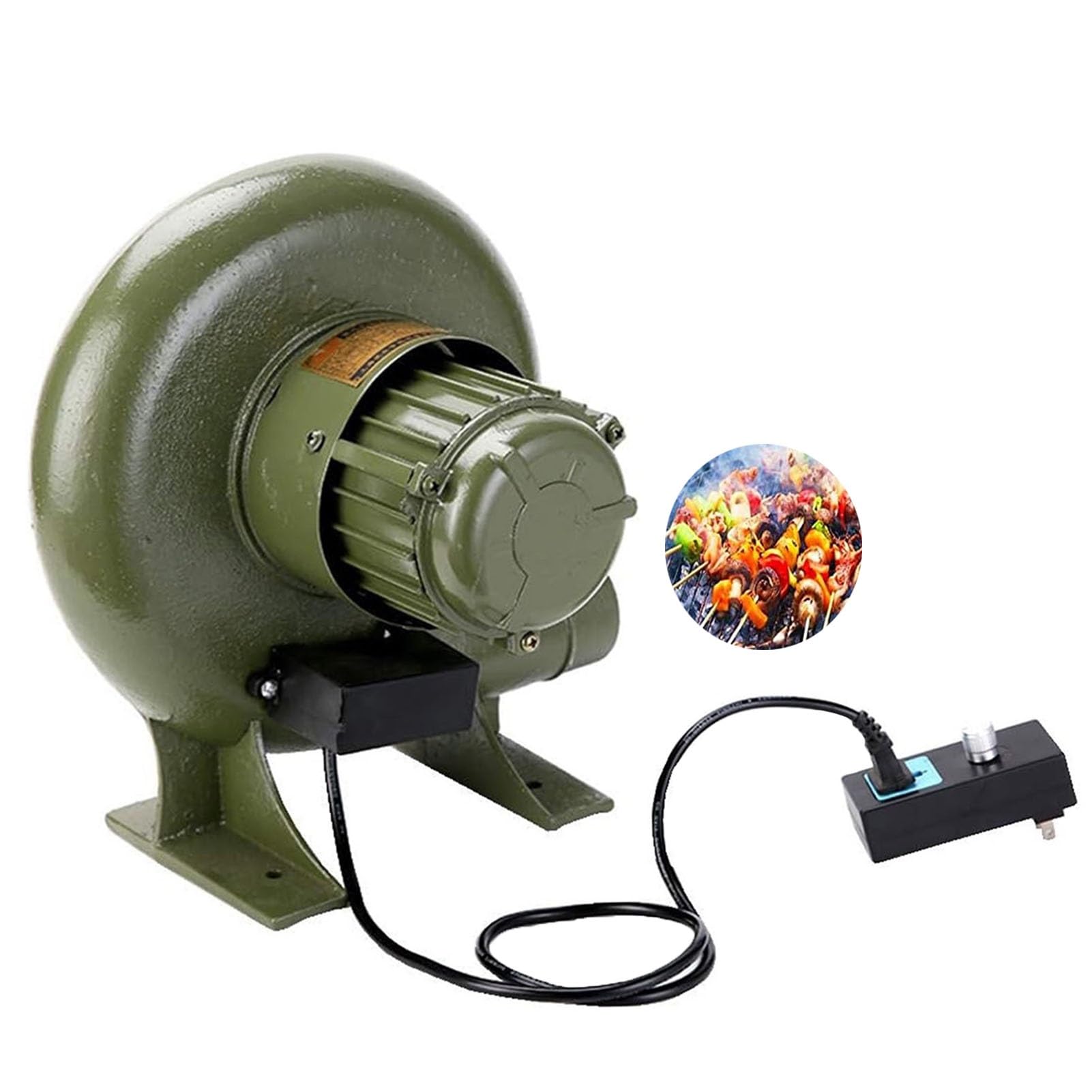 Soplador De Aire Eléctrico Centrífugo, Parrilla del Encendedor del Carbón De La Fan, Turbina Soplador De Castillos Hinchables, Ventilador De Barbacoas para Acampar Actividades Al Aire Libre(60W)