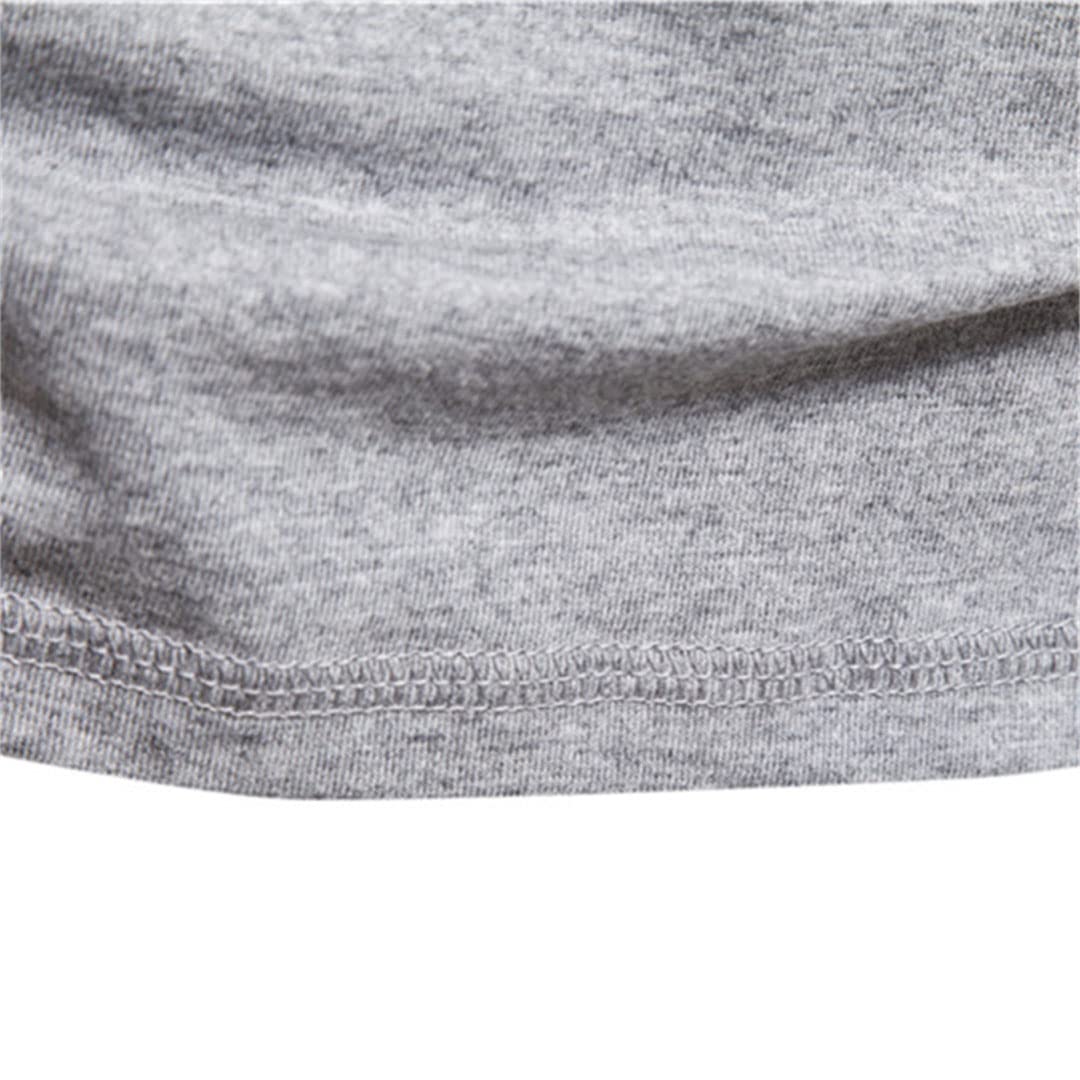 Maglietta da uomo Henley casual estiva manica corta t-shirt da uomo alla moda, Grigio scuro., M