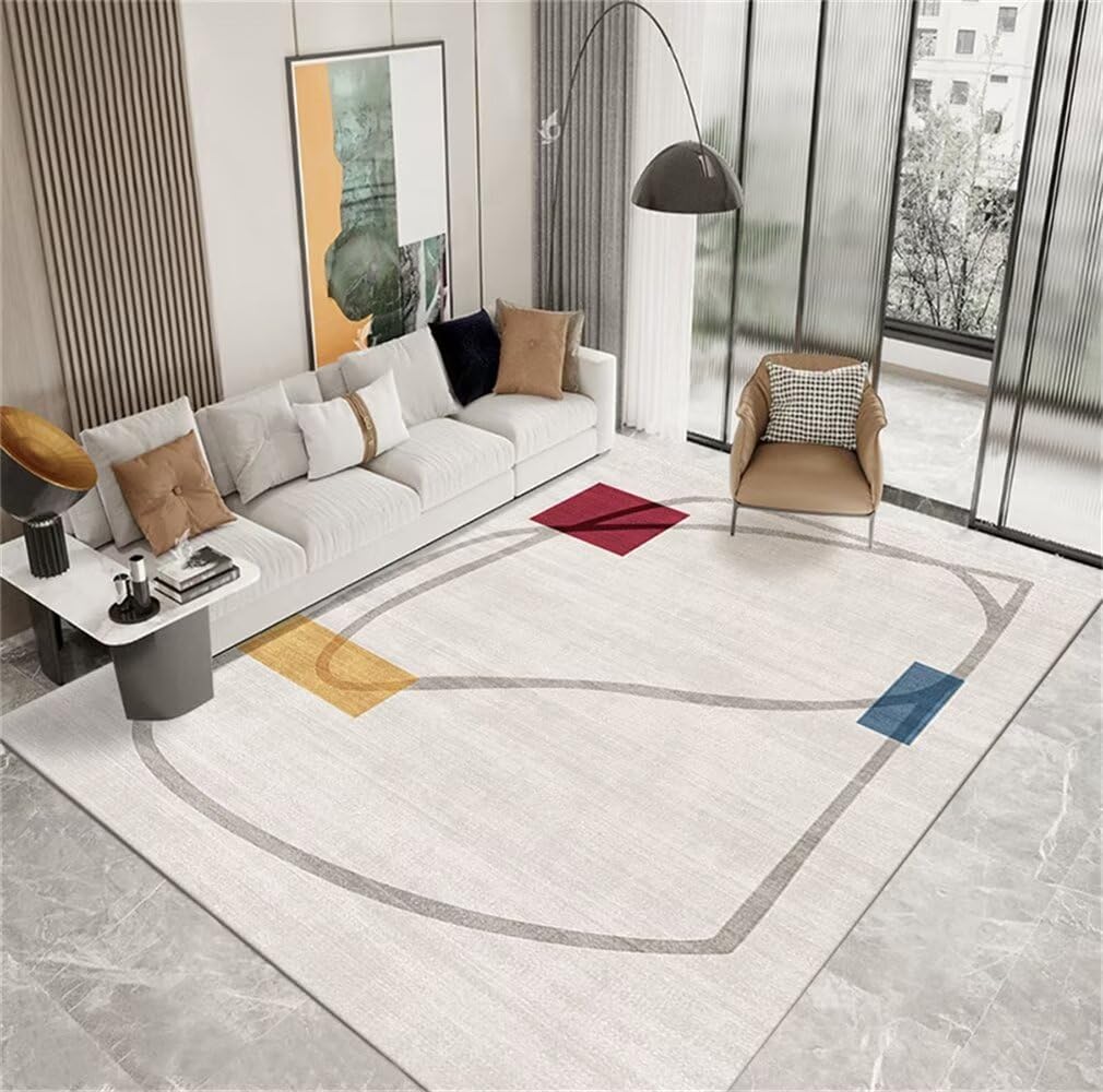 Tapis minimaliste moderne gris 120x170 aux finitions soignées pour chambre