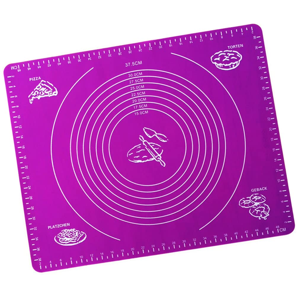 Tappetino per Impastare in Silicone 50x40 Cm con Misure, 2 Pezzi
